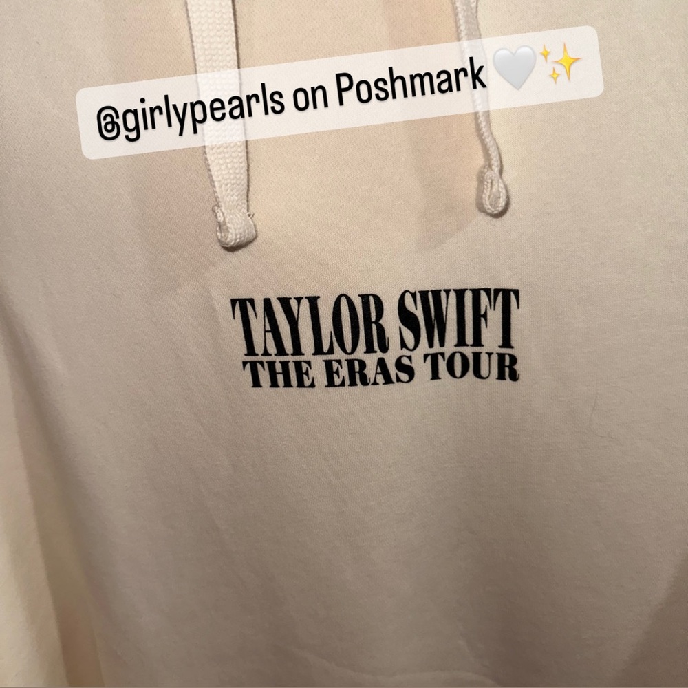 Taylor Swift Exclusive the Eras Tour Beige Hoodie Sweater NEW Official Merch - Picture 6 of 17